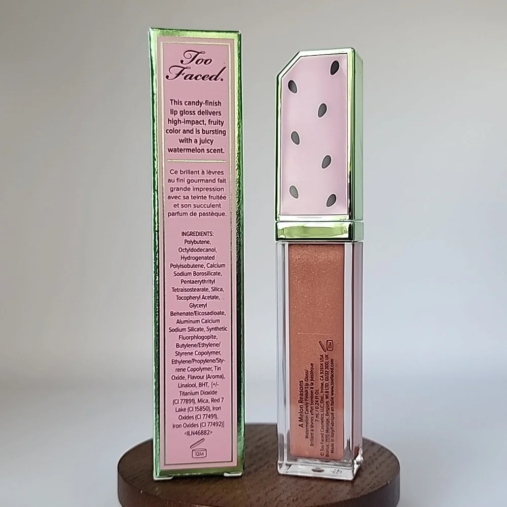 Too Faced Watermelon Candy Finish Lip Gloss - A Melon Reasons